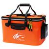 Fishing Bucket, 6Gallon/8Gallon/10Gallon Foldable Fish Bucket,Live Fish Container Multi-Functional Live Fish Bait Bucket,Outdoor Camping EVA Fishing Bag and Fish Protection Bucket view 1