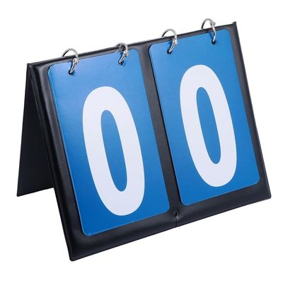 BESPORTBLE Portable Basketball Scoreboard Flipper, Double-Sided Score Keeper for Sports Competitions, Blue PVC, 7.95 X 6.69 X 0.59 Inches