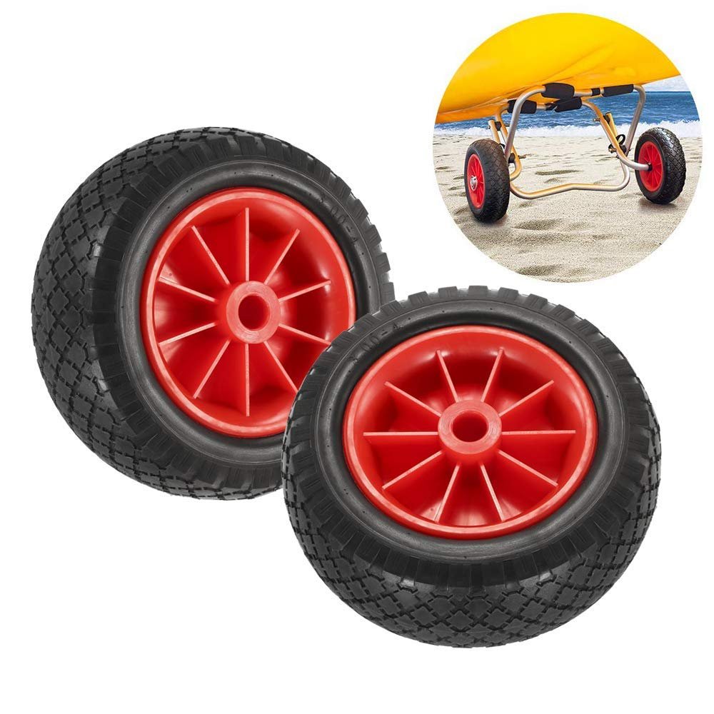 Lixada 2pc 8" / 10" Puncture-Proof Tire Wheel for Kayak Canoe Trolley Cart Replacement Tire (2 pc10inch)