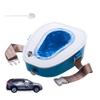 QWEASDF Portable Car Toilet, Mobile Emergency Potty for Adults/Children/Pregnant Woman/Old Man, for Outdoor Emergency, Camping, Hiking, Car Travel, Traffic Jam,Blue view 1