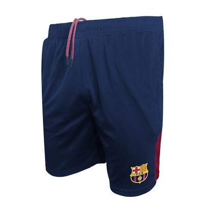 Icon Sports Youth Compatible with FC Barcelona Officially Licensed Poly Soccer Shorts -02 Medium Blue