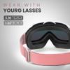 OutdoorMaster OTG Ski Goggles - Over Glasses Ski/Snowboard Goggles for Men, Women & Youth - 100% UV Protection (White Frame + Vlt 45% Purple Lens with Full Revo Red) view 2