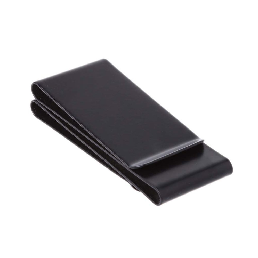 angwang Money Clip,Stainless Steel Slim Double-Sided Money Clip Purse Wallet Credit Card ID Holder