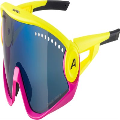 ALPINA Mirrored, 100% UV Protection Sport Sunglasses For Men & Women, Cycling/Running, Removeable Side Protection, 5W1NG, pinegreen, one size