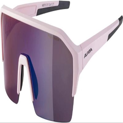 ALPINA Contrast-enhancing & Shatter-Proof Cycling Glasses For Men & Women, 100% UV Protection, RAM HR Q-LITE, light-rose matte, one size