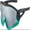 ALPINA Mirrored, 100% UV Protection Sport Sunglasses For Men & Women, Cycling/Running, Removeable Side Protection, 5W1NG, black turquoise, one size view 1