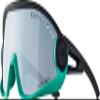 ALPINA Mirrored, 100% UV Protection Sport Sunglasses For Men & Women, Cycling/Running, Removeable Side Protection, 5W1NG, black turquoise, one size view 2