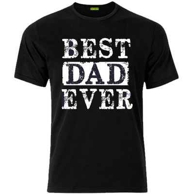 100% Cotton Best Dad Ever Shirt, Daddy T-Shirt 3XL Black