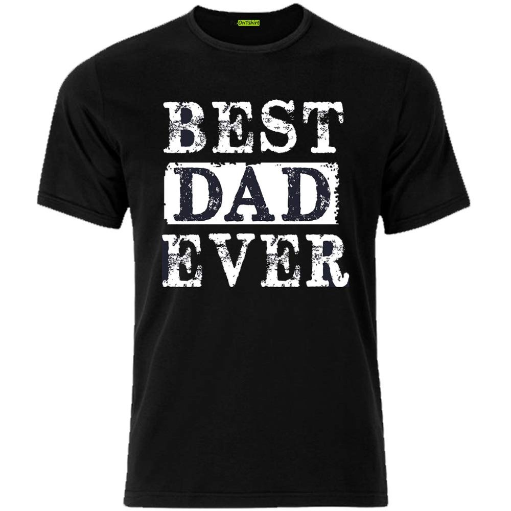 100% Cotton Best Dad Ever Shirt, Daddy T-Shirt 3XL Black