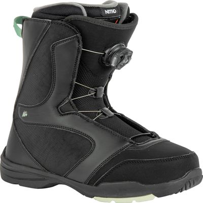 Nitro Snowboards Flora Boa Snowboarding Boots, Women, Black-Mint, 275