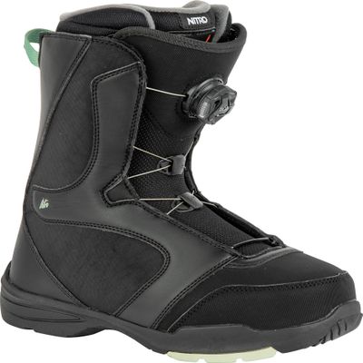 Nitro Flora BOA Women's Snowboard Boots, Black/Mint, 7