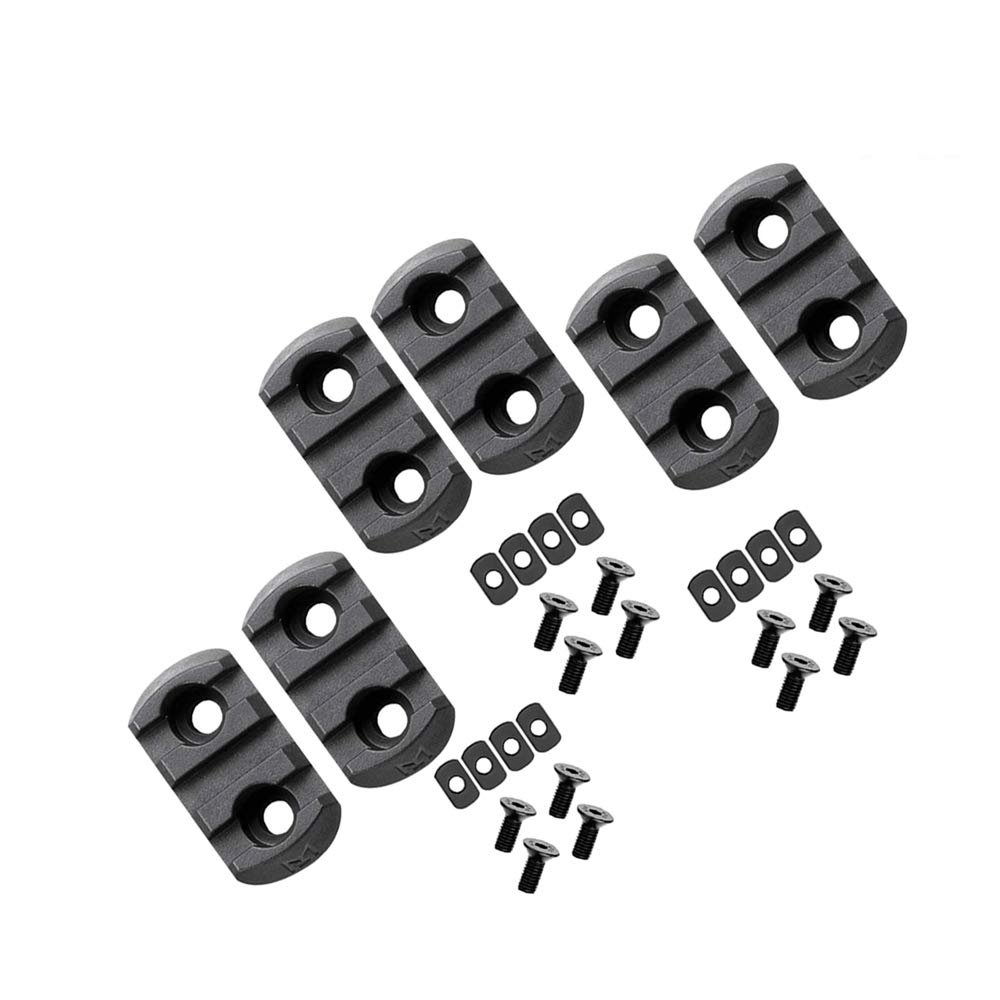 Gotical Multi Slots to Picatinny Rail Adapter 3 Slot Polymer Picatinny Rail Section Three Slots for Handguard 2 Pieces (Set of 6)