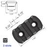 Gotical Multi Slots to Picatinny Rail Adapter 3 Slot Polymer Picatinny Rail Section Three Slots for Handguard 2 Pieces (Set of 6) view 3