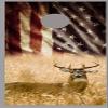 Lets Print Big Deer Aged American Waving Flag Cornhole Board Decal Wrap view 1