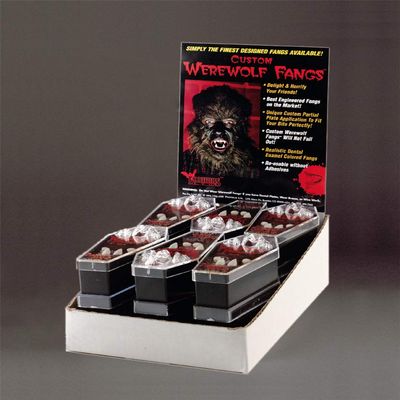 Morris Costumes FHD07MD 12 Piece Werewolf Fangs Display, Medium
