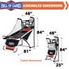 Hall of Games EZ Fold Premium Indoor Arcade Basketball Game with Steel Frame and Polycarbonate Backboard, Dual Shot Electronic Scoring with 6 Size 3 Balls Included, Perfect for Basement Game Rooms view 2
