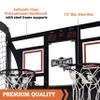 Hall of Games EZ Fold Premium Indoor Arcade Basketball Game with Steel Frame and Polycarbonate Backboard, Dual Shot Electronic Scoring with 6 Size 3 Balls Included, Perfect for Basement Game Rooms view 3