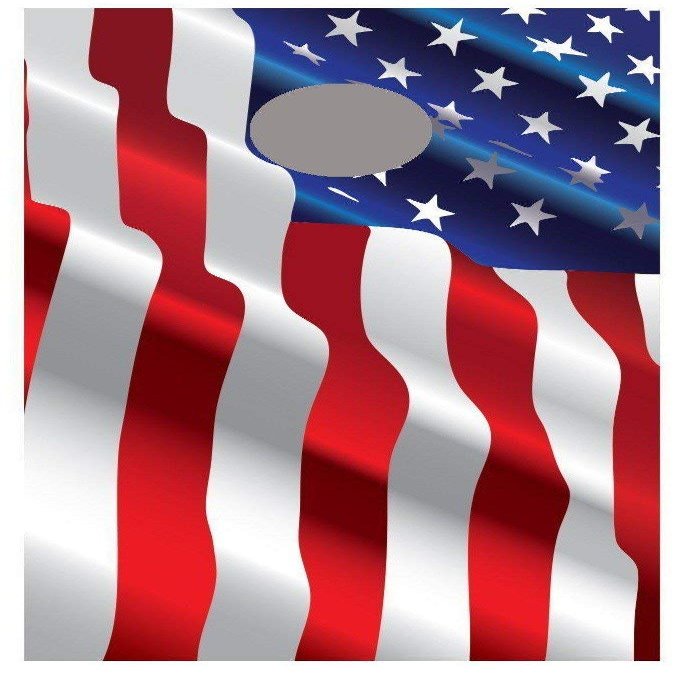Lets Print Big Waving American Flag Cornhole Board Decal Wraps