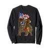 4th of July Boys Proud American Bald Eagle Bear Sweatshirt view 1