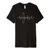 Funny Flying Airplane Aviator Pilot Heartbeat EKG Pulse Rate Premium T-Shirt view 1