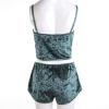 N / D Women Sexy Strappy Babydoll Lingerie Satin Velvet Pajama Set Straps Camisole with Shorts 2 Piece Sleepwear Shorts (Green, L) view 3