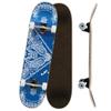Yocaher Punked Complete Skateboard 7.75" x 31" Pro Skateboards with Black Widow Grip Tape, Aluminum Alloy Truck, ABEC-7 Bearing, 54mm Skateboard Wheels (Complete 7.75" Bandana Blue) view 1