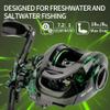Fishing Baitcasting Reel, Baitcaster Fishing Reels with 18+1BB Stainless Steel Ball Bearings,Magnetic Braking System for Fishing Saltwater Freshwater, Available in 7.2:1 (A:Left-7.2:1) view 2