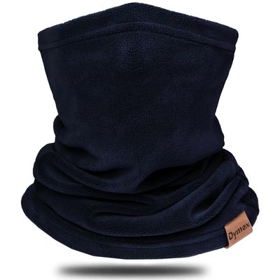 Dymex Neck Warmer Gaiter Winter Fleece Neck Cover Balaclava Windproof Face Cover Mask for Ski Motorcycle (Navy, 1)
