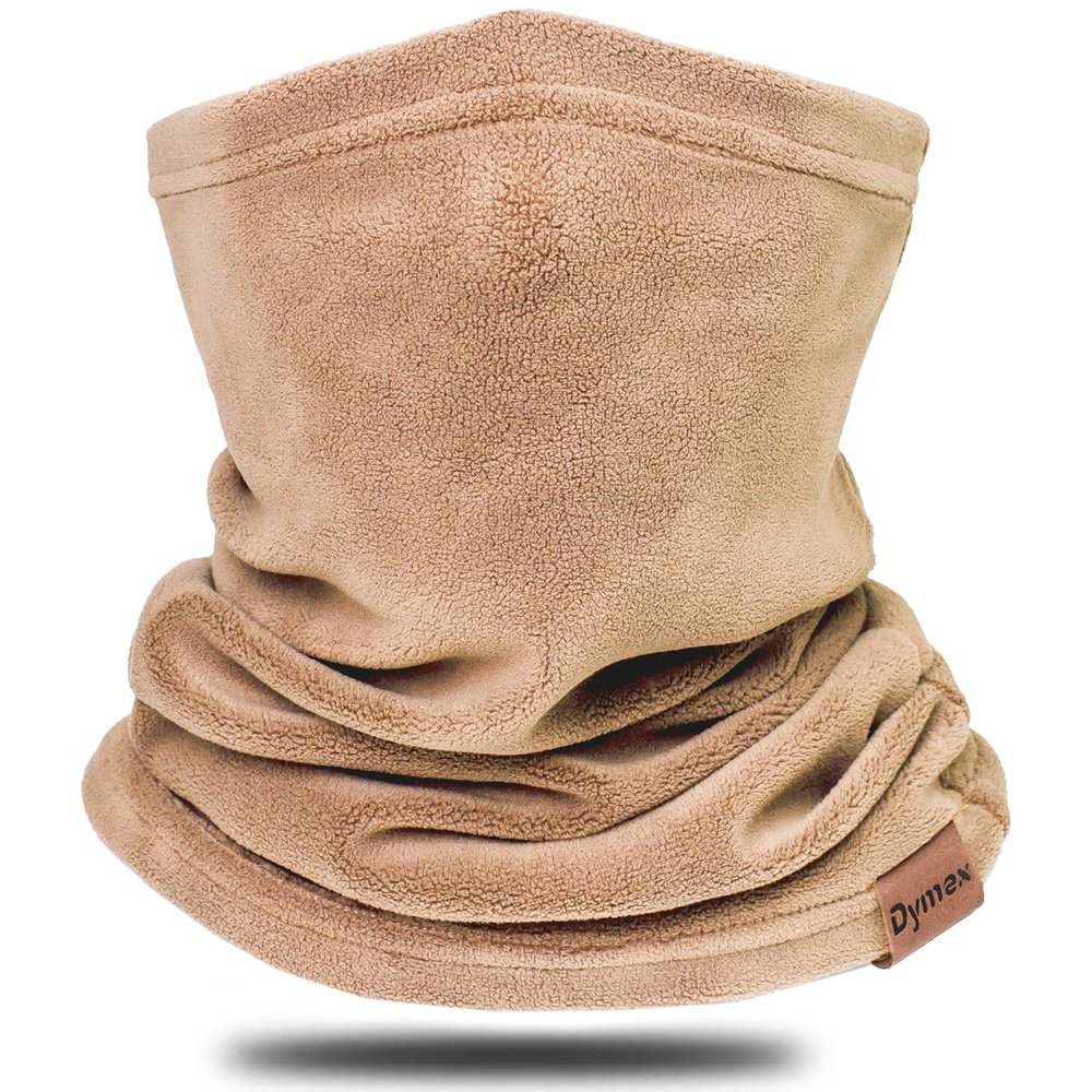 Dymex Neck Warmer Gaiter Winter Fleece Neck Cover Balaclava Windproof Face Cover Mask for Ski Motorcycle (Skin, 1)