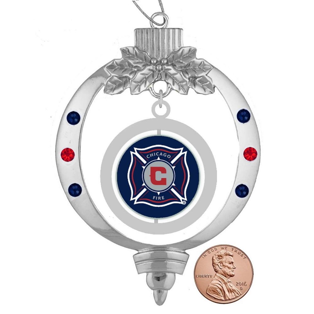 Chicago Fire Soccer Team Spinner Christmas Ornament