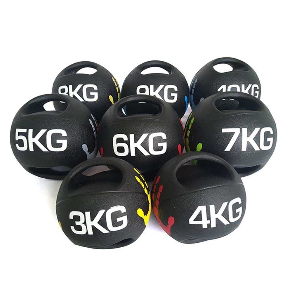 Medicine Balls AGYH Binaural, Rubber Solid Ball Fitness Elastic Ball, Suitable for Home Gym Yoga Studio3KG/4KG/5KG/6KG/7KG/8KG/9KG/10KG (Size : 8kg/17.6lbs)