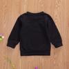 Goelsakurara Toddler Infant Baby Boy Clothes Long Sleeve Top Letter Print Pullover Sweatshirt Blouse Fall Winter Outfit (B-Black,0-6 Months) view 3