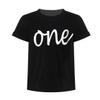 Kaerm Infant Boys One Lettered Printed T Shirts Tops Athletic Active Tee Toddler Birthday Party Wear Black Tee 6-12 Months view 1