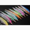 Tigofly 10 pcs 10 Colors 1/0 4cm High Carbon Hook Holo Silver Salmon Trout Sea Bass Steelhead Minnow Fly Fishing Flies Lure Set view 2