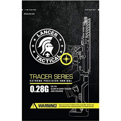 Lancer Tactical Tracer BB Airsoft Performance Pro Series 4000 Round Airsoft Tracer BBS 0.23g-0.28g for Airsoft High FPS Performance Glow-0.28g