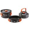 Camping Cooking Utensil Set 3pcs Aluminum Alloy Cooker Kettle Outdoor Cookware Set for 2-3 People view 1