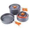 Camping Cooking Utensil Set 3pcs Aluminum Alloy Cooker Kettle Outdoor Cookware Set for 2-3 People view 2