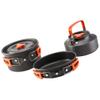 Camping Cooking Utensil Set 3pcs Aluminum Alloy Cooker Kettle Outdoor Cookware Set for 2-3 People view 4