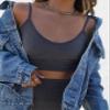 Bandier x Sincerely Jules_The Meadow Bra Medium Heather Grey-2X view 2