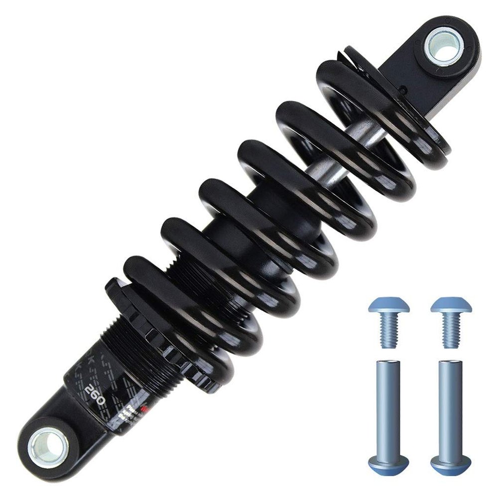 TYYT Mountain Bike Bicycle Rear Shock Suspension Spring 150mm/ 165mm/ 190mm with Bushing Screw GS-121A (Color : 150mm, Size : 850 Lbs)