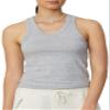 Bandier x Sincerely Jules_The Willow Scoop Neck Tank Vintage Heather Grey-L view 1