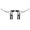 Keenso Brake Levers,Mountain Brake Handlebar Aluminium Alloy Braking Lever Handle Adjustable(BlackSilver) & Parts view 2