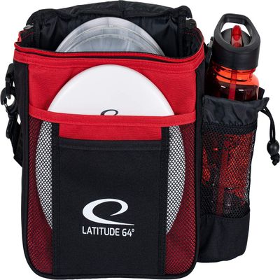 DD DYNAMIC DISCS Latitude 64 Red Slim Disc Golf Bag | Introductory Disc Golf Bag | Great for Beginners and Casual Disc Golf Rounds | Lightweight and Durable Frisbee Golf Bag | 8-10 Disc Capacity