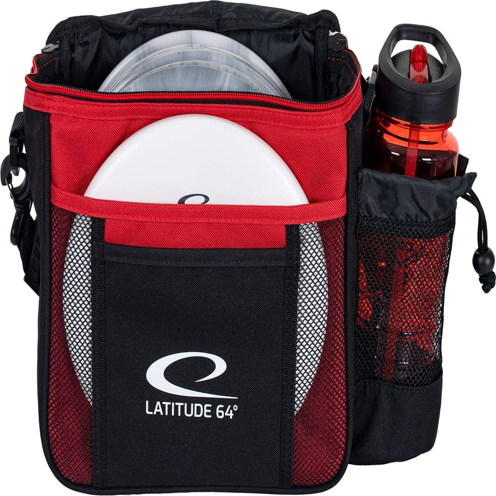 DD DYNAMIC DISCS Latitude 64 Red Slim Disc Golf Bag | Introductory Disc Golf Bag | Great for Beginners and Casual Disc Golf Rounds | Lightweight and Durable Frisbee Golf Bag | 8-10 Disc Capacity