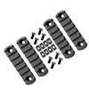 360 Tactical 7 Slots M-LOK Rail Section for M Lok Handguard Seven Slots Rail Picatinny Rail (Set of 4 Pieces- Black) view 1