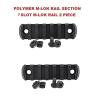 360 Tactical 7 Slots M-LOK Rail Section for M Lok Handguard Seven Slots Rail Picatinny Rail (Set of 4 Pieces- Black) view 2