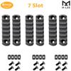 360 Tactical 7 Slots Rail Section for M Lok Handguard Seven Slots Rail Picatinny Rail (Set of 6 Pieces- Black) view 2
