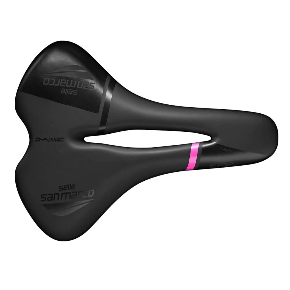 San Marco Manganese Saddle for Women, Black/Pink, One Size