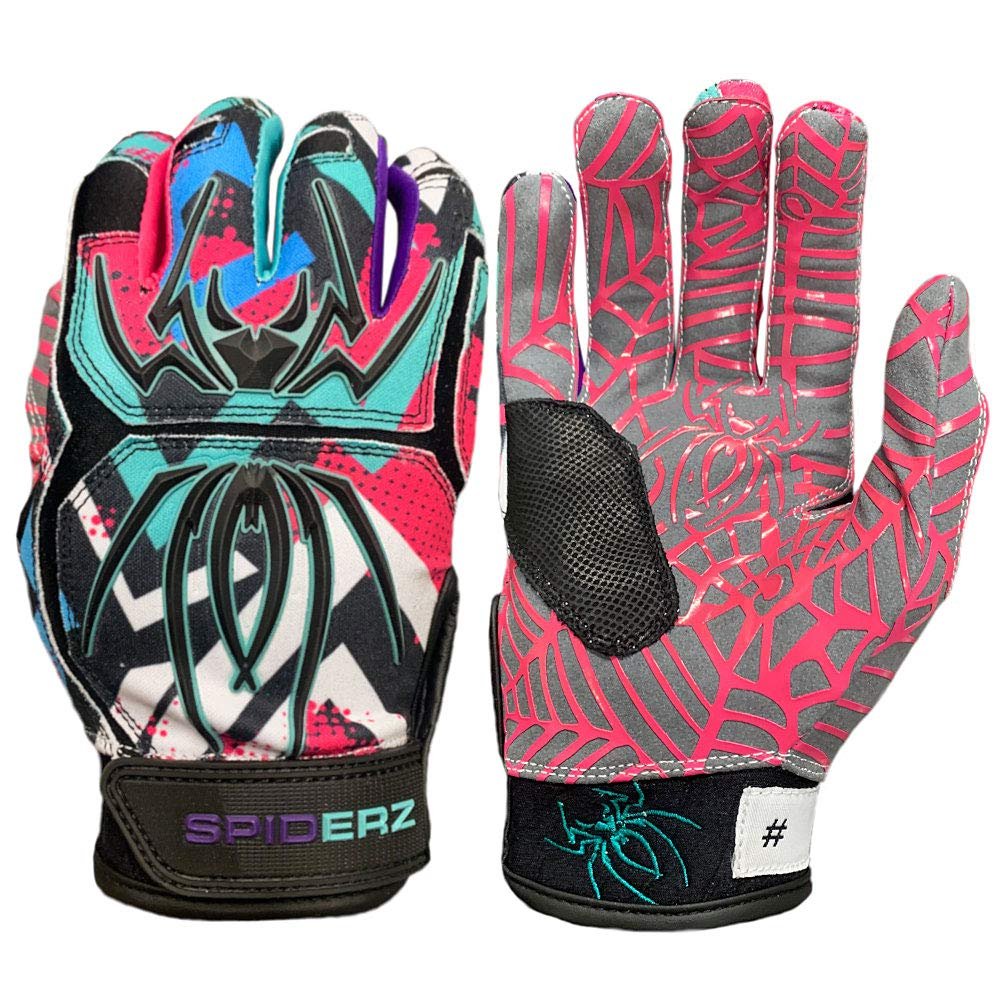 Spiderz Hybrid Adult Baseball/Softball Batting Gloves