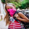 RESPILON Kids R-Shield Neck Gaiter with Filter to Reduce Wildfire Smoke, Exhaust Fumes, Dust and Pollen (Pink) view 2